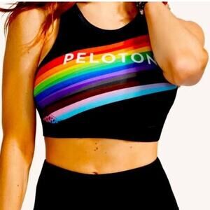 Peloton x WITH Pride Rainbow Sports Bra Size Small